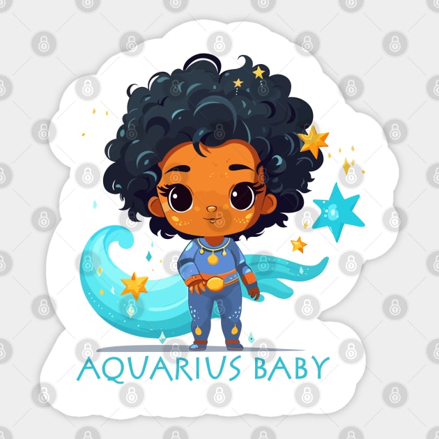 Aquarius Baby 2 Sticker by JessCrafts